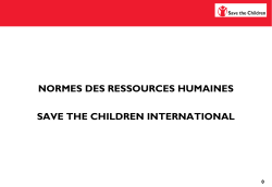 standards hr sci - Save the Children au Burkina Faso