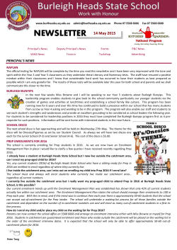 Newsletter-2015-May-14 - Burleigh Heads State School