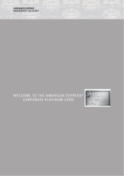 please refer to the welcome booklet - Corporate Cards