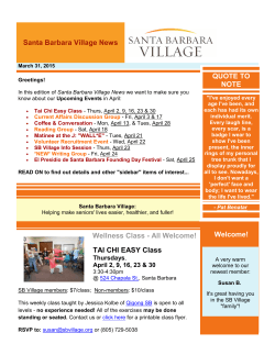 Santa Barbara Village News Wellness Class