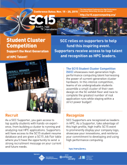 to Student Cluster Competition Sponsors flier