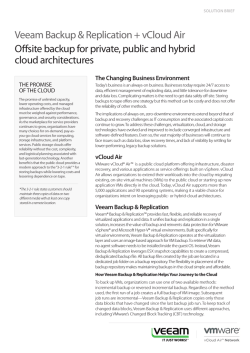 Veeam Backup & Replication + vCloud Air Offsite backup for private