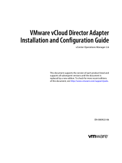 VMware vCloud Director Adapter Installation and Configuration Guide
