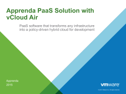Apprenda PaaS Solution with vCloud Air