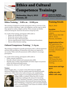 Ethics and Cultural Competence Trainings