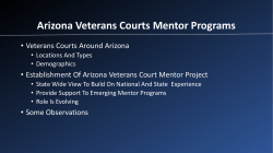 Arizona Veterans Courts Mentor Programs