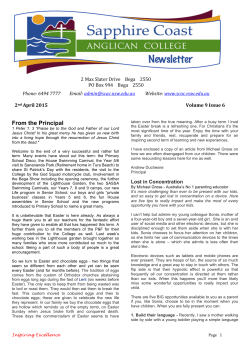 Newsletter Volume 9 Issue 6 - Sapphire Coast Anglican College