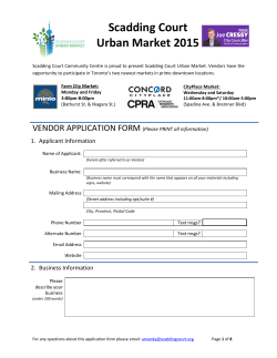 Scadding Court Urban Market 2015