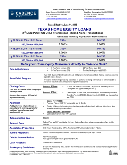 TEXAS HOME EQUITY LOANS