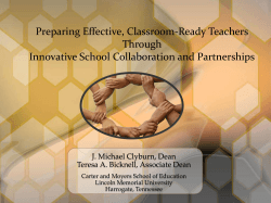 Preparing Effective, Classroom-Ready Teachers through