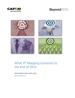 (CAFOD): What if? Mapping scenarios to the end of 2015
