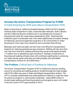 getting more funding for better bikeways