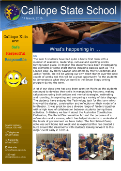 newsletter-17-03-15 - Calliope State School