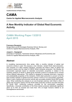 A New Monthly Indicator of Global Real Economic Activity CAMA