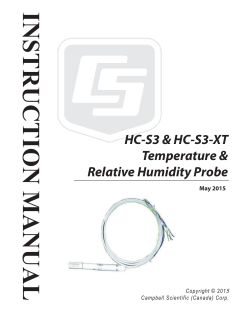 HC-S3 & HC-S3-XT Temperature & Relative Humidity Probe