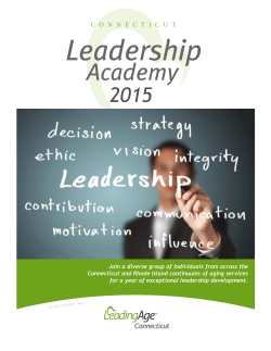 Leadership Academy 2015 - LeadingAge Connecticut