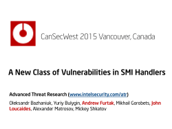 A new class of vulnerability in SMI Handlers of BIOS