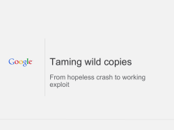 Taming wild copies: from hopeless crash to working