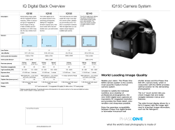 IQ150 Camera System IQ Digital Back Overview