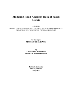 Modeling Road Accident Data of Saudi Arabia