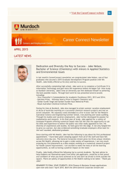 APRIL 2015 LATEST NEWS - CareerConnect