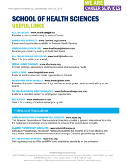 SCHOOL OF HEALTH SCIENCES