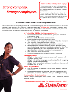Learn more about CCC Service Representatives