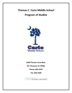 Thomas C. Cario Middle School Program of Studies