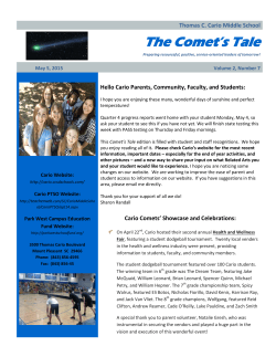 The Comet`s Tale - Thomas C. Cario Middle School