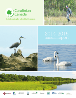 Annual Report 2015 - Carolinian Canada
