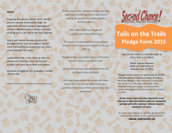 the Pledge Form - Second Chance Animal Rescue Society