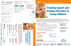 Treating Speech and Feeding Disorders in Young Children