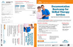 Documentation Bootcamp for Skilled Therapy Services