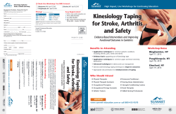 Kinesiology Taping for Stroke, Arthritis and Safety