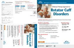 Rotator Cuff Disorders - Summit Professional Education