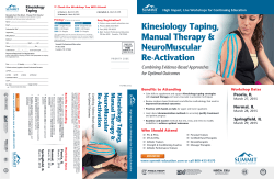 Kinesiology Taping, Manual Therapy & NeuroMuscular Re