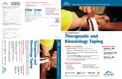 Therapeutic and Kinesiology Taping