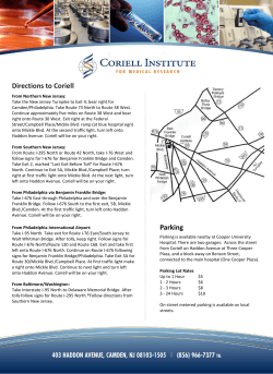 Directions to Coriell Parking