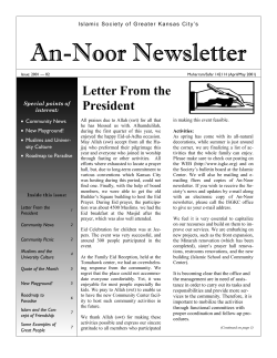 ISGKC newsletter AnNoor_AprilMay2001
