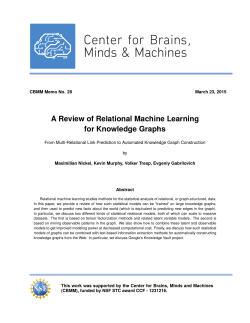 A Review of Relational Machine Learning for Knowledge Graphs