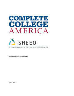 User Guide - Complete College America - Data Collection