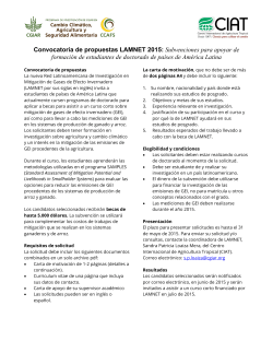 LAMNET PhD research grant call 2015_es - CCAFS