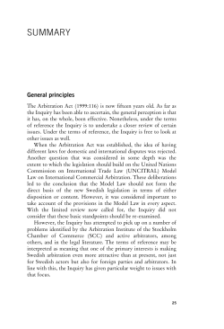 Ãversyn av lagen om skiljefÃ¶rfarande, SOU 2015:37