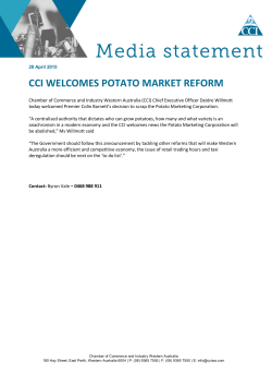 cci welcomes potato market reform