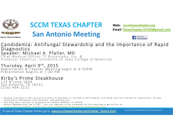 SCCM TEXAS CHAPTER San Antonio Meeting