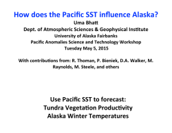 How does the Pacific SST influence Alaska?