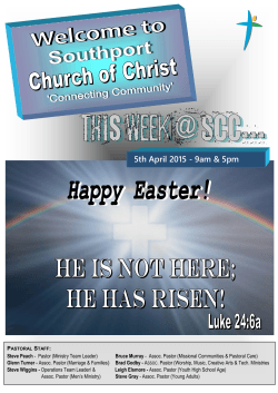 5th April 2015 - 9am & 5pm - Southport Church of Christ