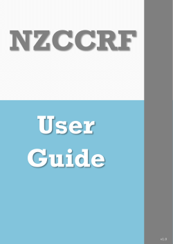 NZCCRF User Guide