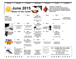 June 2015 Calendar - St. Charles College