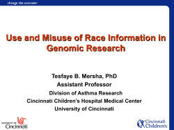 Use and Misuse of Race Information in Genomic Research